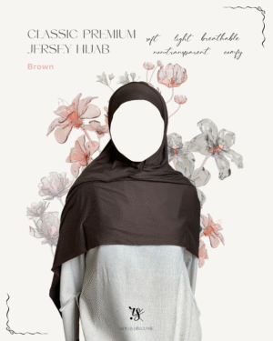 Classic Premium Jersey Hijab | Brown