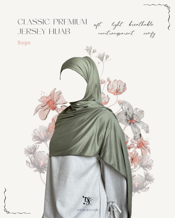 Classic Premium Jersey Hijab | Sage
